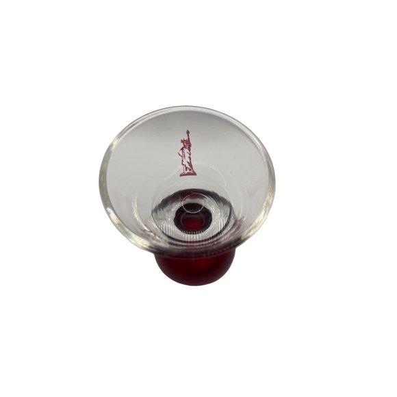 Statue of Liberty Round Ball Bottom Souvenir Shot Glass Red - Picture 5 of 6